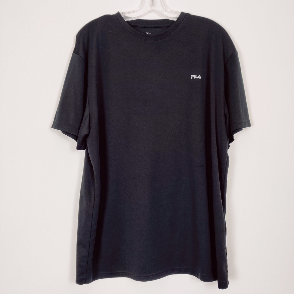 Fila Men's Athletic T-shirt in Black Size XXL Activewear